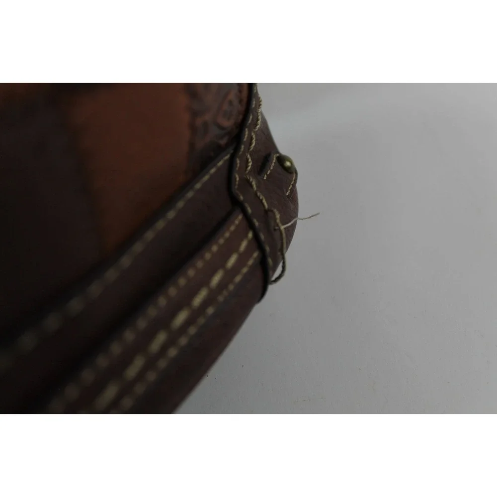 b.o.c. Born Concept Cognac Brown Faux Leather Crossbody Bag Patchwork Style